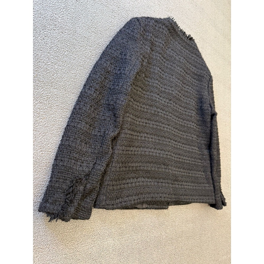 Zara Basic Collection Women's Size Small Black Tweed Jacket - Picture 12 of 12